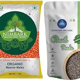 NIMBARK Masoor Malka | Best Lentils | Protein-Rich | 1kg + Basil Seeds (Sabja) - 250g | Rich in Fiber & Cooling | Great for Drinks & Desserts-24