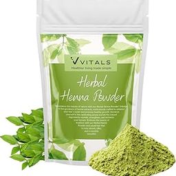Vvitals 100% Pure Henna (Mehendi) Powder -200 gm - for Hair Colour | For Naturally Colored Hair, Hair Growth, Clean Healthy & Bouncy Hair | Free Applicator (200)-image-84