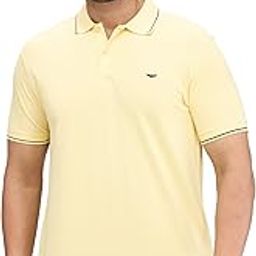 Men's Slim Fit Solid Pattern Cotton Polyester Blend Polo Neck Half Sleeve Casual T-Shirt-image-50