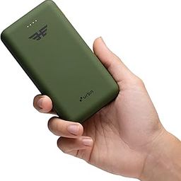 URBN 20000 mAh Li-Polymer Ultra Compact Power Bank | 12W Fast Charge | Dual USB Output | Type C & Micro Input Only | Pocket Size | Made in India (Camo)-0