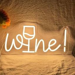 SG PRINT Wine Glasses Neon Sign, Custom Bar Name LED Neon Sign Personalized Night Light Wall Decor Decor Lounge Sign(12X8) WARM WHITE-image-46