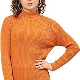 Womens Solid Maroon High Neck Full Sleeve Sceavy-image-77