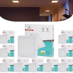 D'Mak Aluminium 22 Watt Led Square Ceiling Surface Panel Light (Warm White and Yellow, Pack of 10)-image-45