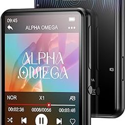 128GB MP3 Player with Bluetooth 5.3, HiFi Sound, HD Speaker, FM Radio, Voice Recorder, E-Book, 2.4" Full Touchscreen, Portable Music Player for Sports (Earphones Included)-32