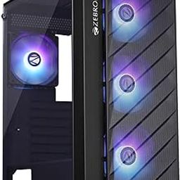 ZEBRONICS Aurora Mid-Tower Premium Gaming Cabinet, ATX, 4 x ARGB Fan, LED Control Switch, Tempered Glass Panel, USB 3.0, 360mm Front or 240mm Top AIO Cooler Support with Top & Bottom Dust Filter-15