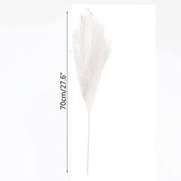 HEAVENGLOW Faux Artificial Pampas Grass 70cm Decor Bouquet for Home Decor White-image-32