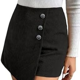 �s Women's Mini Skirt with 3 Buttons, Casual A-Line-image-25
