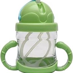 BADAL KIDZ Kids Sippy Cup with Handles, 125 ml, Clear with Lid, Double Handle Design|Feeding Straw Sipper 125ml Bottle for Infant Toddler Sippy Cup Leak Proof BPA Free (Green)-image-10