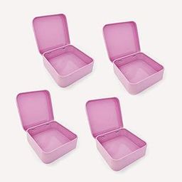 Dress My Craft Mini Trinket Tin Box Storage Boxes Pack of 4 Pcs Multipurpose Storage Organizer for Home and Kitchen Accessories, Tin Boxes for Chocolates & Cookies, Gifting Box-image-11