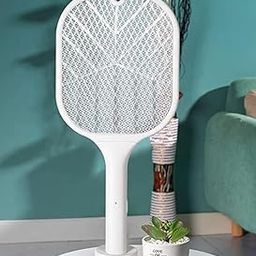 KIYASU Electric Mosquito Killer Racket with Rechargeable Battery | 2-in-1 UV Bug Zapper & Fly Swatter Bat with Base Stand | USB Charging, Safe High-Voltage Insect Killer for Home & Outdoor Use-image-9