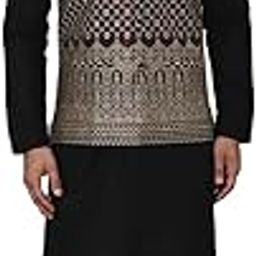 sojanya Men's Pure Cotton Kurta and White Pyjama with Embroidered Nehru Jacket-picture-6