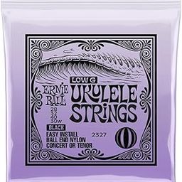 Ernieball 2327 Concert & Tenor Nylon Ball End Ukulele Strings Wound G - Black-27