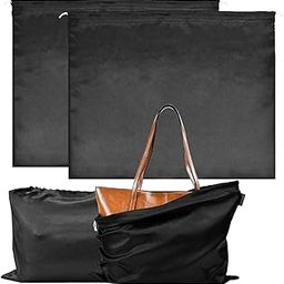 Handbag & Purse Covers – Pack of 2 Scratch-Proof Polyester Dust Bags for Handbags, Purses, and Shoes with Drawstring Closure - Black (Black, 19.6 × 15.7 in)-12