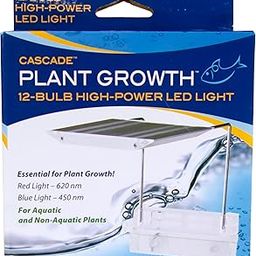 Penn-PLAX Cascade Plant Growth LED Clip-On Light for Rimless Aquariums ââ‚¬â€œ Great for Aquatic and Non-Aquatic Plants ââ‚¬â€œ 12-Bulb-20