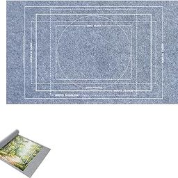 Puzzle Mat, Gray Felt Mats for Floor, Floor for Storage and Organization, Portable Puzzle Roll Up Mat for Adults and Teens,1500 Piece Jigsaw Storage Pad-2