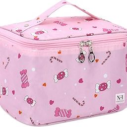 NFI essentials Printed Cosmetic Organizer Bag, Makeup Bag for Women Toiletry Bag Makeup Organizer Make up Kit Travel Pouch Vanity Bag Pouch for Girls-54