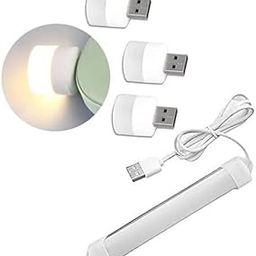 Plastic Tl-56 Portable Usb Led Mini Tube Light,With High Brightness Cool Day Light For Small Rooms,Petty Shops,Car Indoor Mini Light Straight Linear Tube Light 1 Mtr Wire&3 Pc Usb Mini Bulb-31