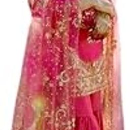 Women's Pure Simmer Silk Embroidery and Sequence Work Straight Kurta with Sharara & Dupatta Set-image-65