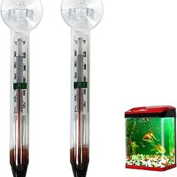 SANSEFERO® Thermometer with suction cup aquarium fish tank Pack of 2 (Glass)-image-52