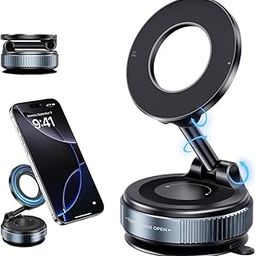 LOOKMINT Magnetic Phone Holder, 360° Rotatable Mount with 3-Axis Adjustable Arms, Vacuum Suction Cup Stand for Car Dashboard, Windshield and Smooth Surfaces-20