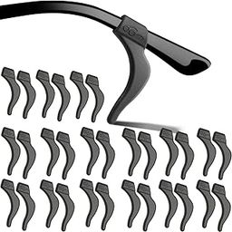 MOLDERP Eyeglass Ear Grips - 21 Pairs Glasses Anti-Slip, Comfortable Silicone Elastic Eyeglasses Temple Tips Sleeve Retainer, Prevent Eyewear Sunglasses Spectacles Glasses Slipping (Black-2)-image-35