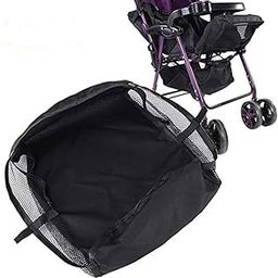 Stroller Bottom Storage Bag, 2PCS Installable Baby Car Buggy Pushchair Basket Shopping Case Organizer with Magic Sticker and Buttons, A Stable Firm Place for Placing Kid's Supplies-16