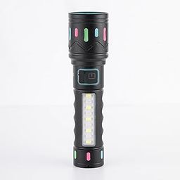 MZ M036C (Rechargeable LED Metal Torch) Zoomable with 5 Modes Flashlight, Super Bright 80W LED Light with 1200mAh Battery-image-11