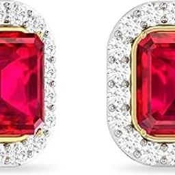 Yellow Gold and Solitaire Stud Earrings for Women-image-88