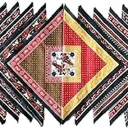 Ufinite™ Cotton Printed Hanky/Handkerchief/Rumal for Women | Pure Cotton | Multi Color (Random Color)) | 12 Psc | 34 * 34 CM |Heavy Material Ladies Hanky for all occasions-picture-17