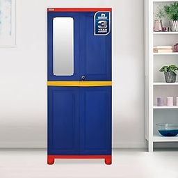 Nilkamal Freedom Big Mirror Cabinet (Pepsi Blue/Bright Red/Yellow)-image-45