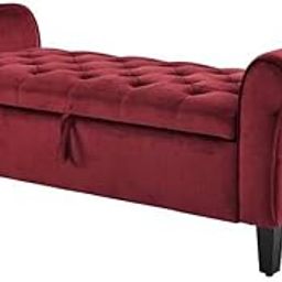 HOMECREST armrest Storage Couch Bench Ottoman Bench 2 Seater Sofa Settee for livingroom badroom Office-image-44