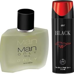 CFS Man Only Black EDP Long Lasting Perfume & Black Deodorant Body Spray-98