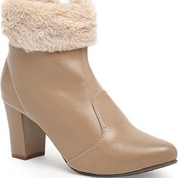 Womens Beige Boots FnH B295-BG-image-55