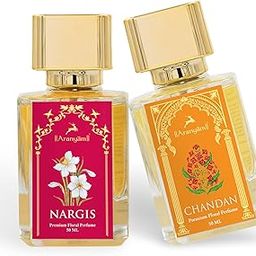 Aranyam Perfumes Premium - Chandan (Sandalwood) & Nargis Luxury Perfume Combo-50 Ml Each (Pack Of 2 + Includes A Sample) - Unisex Adult, Women, Men, Boys, Girls, Liquid-image-5