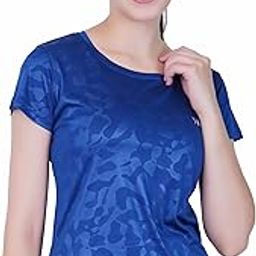 Hawkesburry Women T-Shirt-Polyamide Elastane -Anti Bacterial-Round Neck-Office,Workout,Running & Yoga-Short Sleeve-Turquoise-image-89