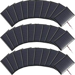 Retisee 30 Pcs Mini Solar Cells Mini Solar Panels Mini Polysilicon Solar Cells DIY Electric Toy Materials Photovoltaic Cells with Wires Solar DIY System Kits-picture-10
