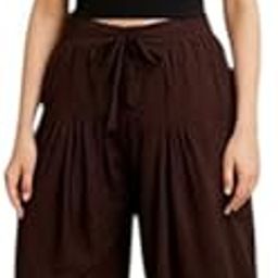 Woman's Cotton Printed Patiala Salwar/Pant | Multicolour | Free Size (Regular, Standard, Brown)-image-35