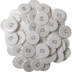 MOREL Embossed 1 to 100 Numerical Plastic Round Shape Token Coin(31MM) USE for Shop, Board Games, Stores, House, School ETC.(White Color)-2
