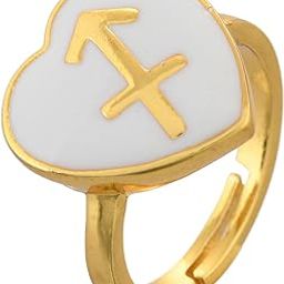 Zodiac Sagittarius Enamel Ring|Zodiac Sign|Everyday Ring|Gift For Sister|Gift For Her|Rings For Women-image-46