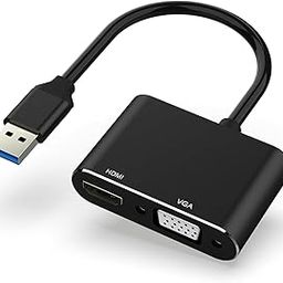DooBuy USB to HDMI VGA Adapter, 1080P USB 3.0/2.0 to HDMI VGA Converter, USB Male to HDMI VGA Female Compatible with Windows XP/7/8/8.1/10/11,Mac?Android Devices-15