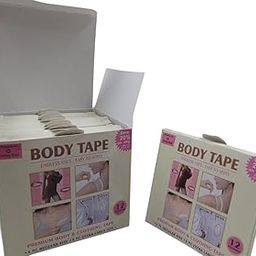 Transparent Double-Sided Body and Clothing Tape Clear Adhesive Strip for Garments Necklines Straps Fabric Styling Soft Flexible Use for Dress Fixing | 12 Pieces |-image-74