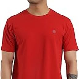 Rupa Mens Super Combed Cotton Solid Half Sleeve Crew Neck Regular Fit T-Shirt-image-0
