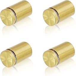 Zorveiio 3/4" x 1-1/4" Sign Standoff Screws, Gold, 4 Pack, Glass & Acrylic Signs, Indoor/Outdoor Use-image-56