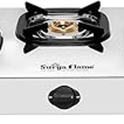 Surya Flame Gas Stove LPG 3 Brass Burner Stainless steel Sumo Cooktop With BIS Certified Doorstep Warranty 2 Years Manual Ignition (Silver)-image-88