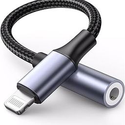 JTP Lightning to 3.5mm Audio Jack Adapter, Headphone Aux Connector Nylon Cable with Compatible for iPhone Model (Pack of 1)-image-17