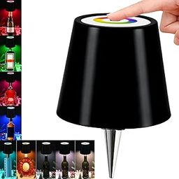 VvLons Wireless Bottle Lamp, 5200mAh RGB Wireless Wine Bottle Light with 3 Color Mode Stepless Dimmable Rechargeable Touch LED Wine Bottle Table Lamp Battery Operated Lamp for Bar Home Bedroom Dining-22
