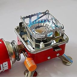 Portable Gas Stove Square-Shaped Gas Butane Burner Camping Stove Folding Furnace Stove travelling Stainless Steel Cooking Stove with Storage Bag (gas stove)-image-4