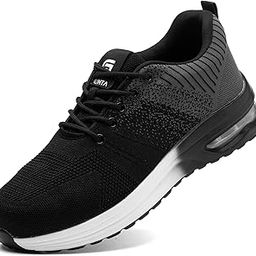 Men Women Safety Shoes Non-Slip Steel Toe Cap Trainers Mesh Breathable Lightweight Comfortable Puncture Proof Industrial Factory work Protective Black Sneakers-image-33