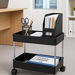 Biltoxi Multipurpose Kitchen Trolley Rack with Steel Pipes, Movable Wheels, 2-Tier Organizer for Vegetables, Fruits, Utensils, Compact Storage Cart, Durable, Space-Saving Design for Home Use (Black)-image-75