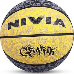 Nivia Graffiti Rubber Basketball - Size: 7 (Yellow)-image-80